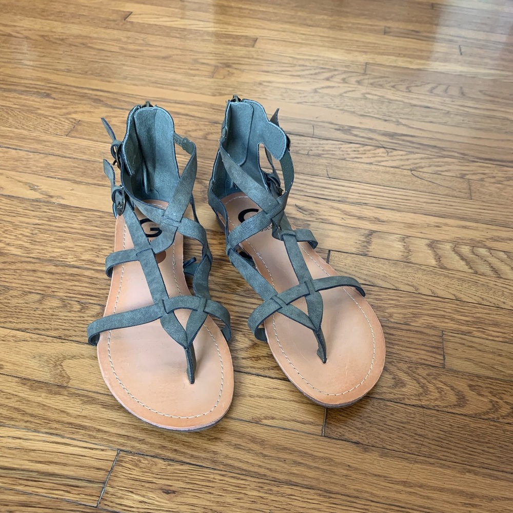 G by GUESS Dark Green Gladiator Sandals